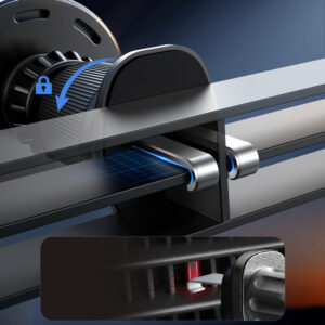 Joyroom JR-ZS502 MagSafe Compatible automobilinis laikiklis with Wireless Charger skirtas Air Vent/Dashboard - juodos spalvos - Image 3