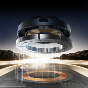 Joyroom JR-ZS502 MagSafe Compatible automobilinis laikiklis with Wireless Charger skirtas Air Vent/Dashboard - juodos spalvos - Image 4