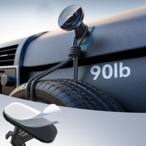 Joyroom JR-ZS502 MagSafe Compatible automobilinis laikiklis with Wireless Charger skirtas Air Vent/Dashboard - juodos spalvos - Image 5