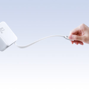 Joyroom JR-TCL06 67W GaN laidinis įkroviklis su Built-in Retractable USB-C kabeliu - baltos spalvos - Image 3