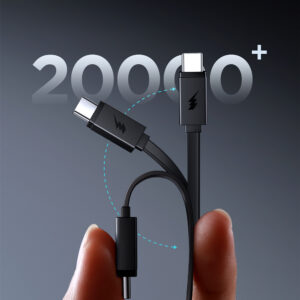 Joyroom JR-PR1 10000mAh 22.5W Powerbank with Built-in Retractable USB-C Cable - juodos spalvos - Image 9