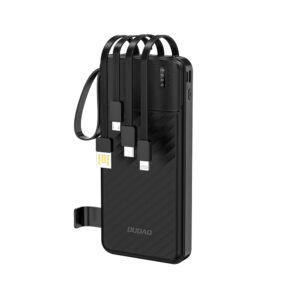 Dudao K11 10000mAh Powerbank su Built-in kabeliss - juodos spalvos - Image 1