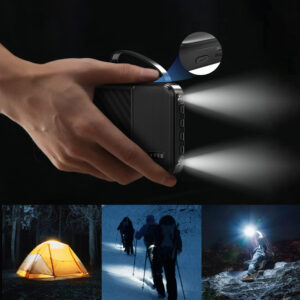 Dudao K11 10000mAh Powerbank su Built-in kabeliss - juodos spalvos - Image 3