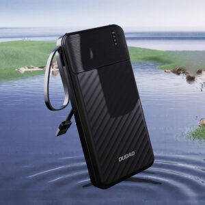 Dudao K11 10000mAh Powerbank su Built-in kabeliss - juodos spalvos - Image 5