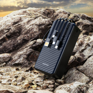 Dudao K11 Max 30000mAh Powerbank su integruotais kabeliais - juodos spalvos - Image 5