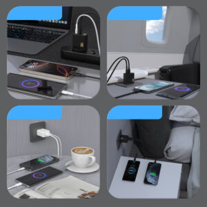 Dudao A27 MaxC 35W laidinis įkroviklis + USB-C kabelis - juodos spalvos - Image 7