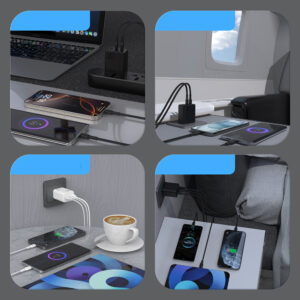 Dudao A29C 65W GaN laidinis įkroviklis + USB-C kabelis - juodos spalvos - Image 6