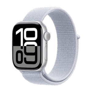 Išmanusis laikrodis Apple Watch Series 10 GPS 42mm Silver Aluminium Case with Sport Loop - Blue Cloud
