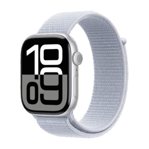 Išmanusis laikrodis Apple Watch Series 10 GPS 46mm Silver Aluminium Case with Sport Loop - Blue Cloud