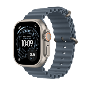 Išmanusis laikrodis Apple Watch Ultra 3 (2025) 5G 49mm Natural Titanium Case with Ocean Band - Anchor Blue
