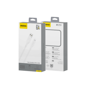 Dudao L2sL USB-A - Lightning 6A kabelis 1.2m - baltos spalvos - Image 3