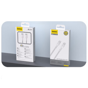 Dudao L9C 65W USB-C - USB-C kabelis 1m - baltos spalvos - Image 2
