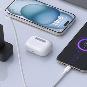 Dudao L9T 5A USB-A - USB-C kabelis 1m - baltos spalvos - Image 2