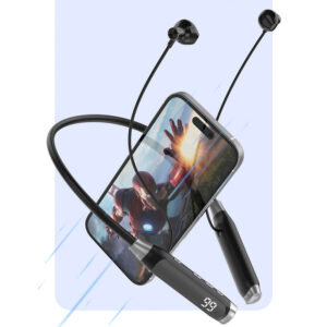 Dudao U5 Max Bluetooth Neckband belaidės ausinės - juodos spalvos - Image 9