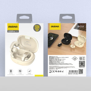 Dudao U20 Pro TWS Bluetooth belaidės ausinės - baltos spalvos - Image 8
