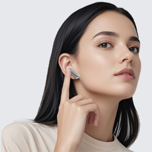 Dudao U21 TWS ANC ENC Bluetooth belaidės ausinės - baltos spalvos - Image 6