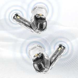 Dudao U21 TWS ANC ENC Bluetooth belaidės ausinės - juodos spalvos - Image 3
