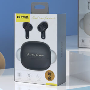 Dudao U21 TWS ANC ENC Bluetooth belaidės ausinės - juodos spalvos - Image 5