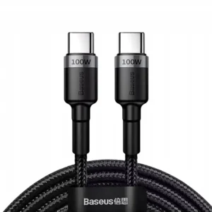 Baseus Cafule 100W PD2.0 USB-C - USB-C kabelis 2m - pilkos spalvos-juodos spalvos - Image 1