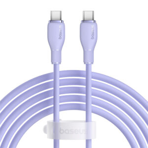 Baseus Pudding 100W USB-C - USB-C kabelis 2m - violetinės spalvos