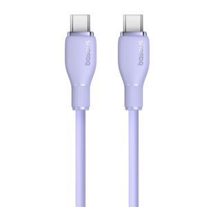Baseus Pudding 100W USB-C - USB-C kabelis 2m - violetinės spalvos - Image 2