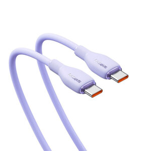 Baseus Pudding 100W USB-C - USB-C kabelis 2m - violetinės spalvos - Image 3