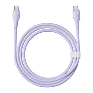 Baseus Pudding 100W USB-C - USB-C kabelis 2m - violetinės spalvos - Image 5