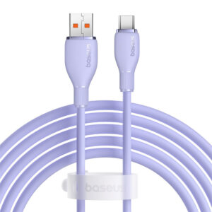 Baseus Pudding 100W USB-A - USB-C kabelis 2m - violetinės spalvos