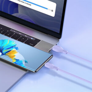 Baseus Pudding 100W USB-A - USB-C kabelis 2m - violetinės spalvos - Image 8