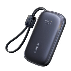 Baseus EnerFill FC21 QPow3 Ultra 10000mAh 22.5W Power Bank su Digital Display and Detachable kabelis - juodos spalvos - Image 1