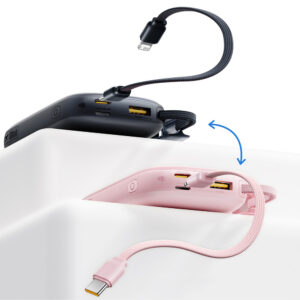 Baseus EnerFill FC21 QPow3 Ultra 10000mAh 22.5W Power Bank su Digital Display and Detachable kabelis - juodos spalvos - Image 6