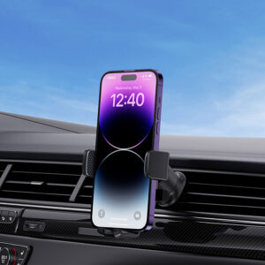 Baseus UltraControl Pro Clamp-on Car Holder su Suction Cup/Hook for Air Vent - juodos spalvos - Image 5