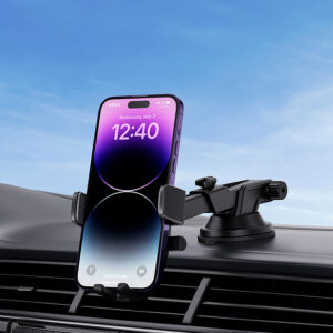 Baseus UltraControl Pro Clamp-on Car Holder su Suction Cup/Hook for Air Vent - juodos spalvos - Image 6