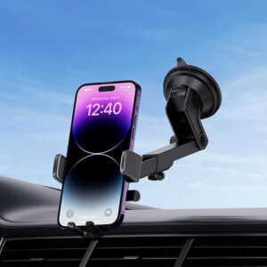 Baseus UltraControl Pro Clamp-on Car Holder su Suction Cup/Hook for Air Vent - juodos spalvos - Image 9