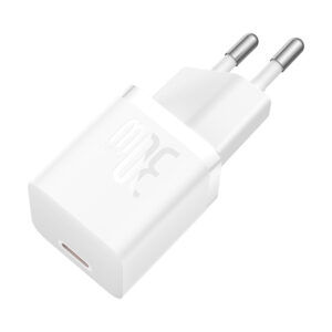 Baseus GaN5 30W USB-C Mini laidinis įkroviklis - baltos spalvos - Image 4