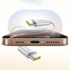 Baseus Dynamic 4 Pro 100W USB-C - USB-C Magnetic kabelis 1m - baltos spalvos - Image 5