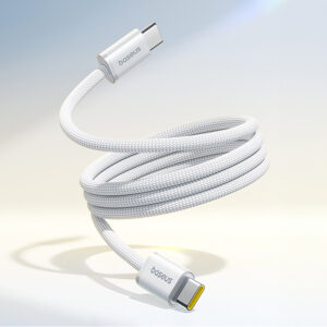 Baseus Dynamic 4 Pro 100W USB-C - USB-C Magnetic kabelis 1m - baltos spalvos - Image 8