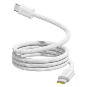 Baseus Dynamic 4 Pro 100W USB-C - USB-C Magnetic kabelis 1m - baltos spalvos
