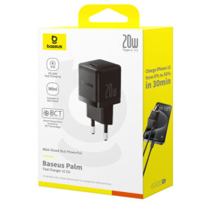 Baseus Palm 20W USB-C laidinis įkroviklis - juodos spalvos - Image 6