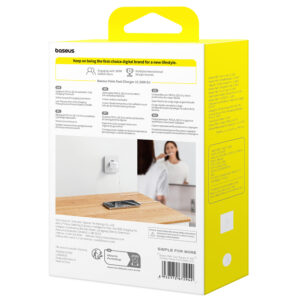 Baseus Palm 20W USB-C laidinis įkroviklis - baltos spalvos - Image 8