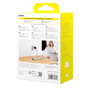 Baseus Palm 30W USB-C laidinis įkroviklis - baltos spalvos - Image 7