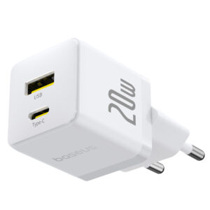 Baseus Palm 20W USB-C USB-A laidinis įkroviklis - baltos spalvos - Image 2