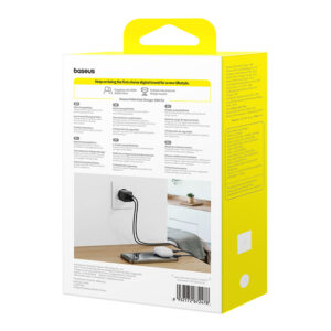 Baseus Palm 30W USB-C USB-A laidinis įkroviklis - juodos spalvos - Image 7