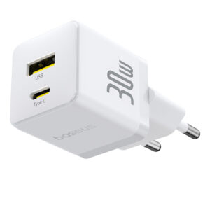 Baseus Palm 30W USB-C USB-A laidinis įkroviklis - baltos spalvos - Image 4
