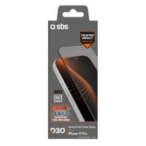 SBS apsauginis stiklas su D3O technology set su aplikatoriumi skirtas Apple iPhone 17 Pro - Image 2