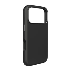 Pure Icon Mag Pro skysto silikono dėklas skirtas iPhone 17 Pro, suderinamas su MagSafe, su apsauga kamerai ir aliumininiais mygtukais - juodos spalvos