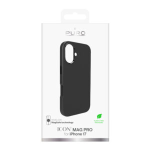 Pure Icon Mag Pro Liquid Silicone dėklas skirtas Apple iPhone 17, MagSafe Compatible, with Camera Protection and Aluminum Buttons - juodos spalvos - Image 2