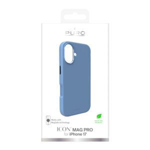 Pure Icon Mag Pro Liquid Silicone dėklas skirtas Apple iPhone 17, MagSafe Compatible, with Camera Protection and Aluminum Buttons - Blue - Image 2