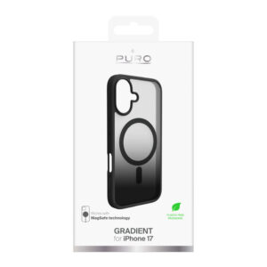 Puro Gradient TPU MagSafe Compatible dėklas skirtas Apple iPhone 17 - juodos spalvos - Image 2