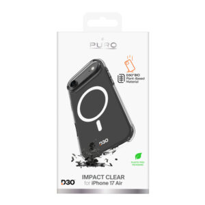 Puro Impact Clear D3O TPU+PC suderinamas su MagSafe dėklas skirtas Apple iPhone 17 Air - skaidrus - Image 2